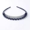 Moda Cabelo Prensado Masculino Esportes Headband Simples Onda Traseira Cabeça Preto Denteado Onda Feminino Acessórios Para Cabelo Facial