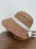 Sombrero de Sol de Encaje de Lunares de Nuevo Estilo para Primavera y Verano con Ala Ancha, Ala Plegable, Correa de Atar, Sombrero de Protección Solar para Viajes para Mujer