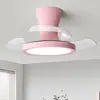 Novo Modelo de Luminária Ventilador para Quarto de Crianças Montada no Teto, Luminária Ventilador Invisível de Frequência Variável Silenciosa, Ventilador de Teto Simples Integrado com Luminária