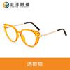 Nuevo armazón retro ojo de gato TR90 2022 se puede equipar con gafas para miopía para mujer gafas lisas transfronterizas anti luz azul
