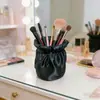 Bolsa de tela anti-seda impresa en 3D transfronteriza, cubo organizador para brochas de maquillaje y portalápices 2 en 1, decoración de micro-paisaje para interiores