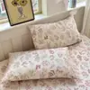 Nueva Funda de Almohada Estampada de Algodón Puro para Primavera y Verano, Funda de Almohada Individual, Pieza Única