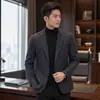 Traje Casual para Hombre 2026 Otoño/Invierno Lujo Ligero Negocios Mezcla de Lana Blazer de Botonadura Única para Hombres de Mediana Edad y Jóvenes