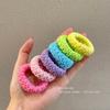 Círculos de Toalha Círculos para Cabelo Não Batem Espessado Alta Elasticidade Alargado Espessado Simples Versátil Corda para Rabo de Cavalo Cor Pêssego