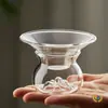 Infusor de Chá de Vidro Transparente Espesso Resistente ao Calor Perfurado a Laser Filtro Doméstico Conjunto de Chá Gongfu