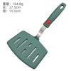 Utensilios de Cocina de Silicona Verde Oscuro Mango de Acero Inoxidable Espátula para Freír Espátula Perforada Utensilios de Cocina Espátula para Cocinar Espátula de Silicona para Sartén y Olla