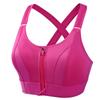 Sujetador deportivo de talla grande con cremallera frontal ajustable, a prueba de golpes, sin aros, ropa interior de yoga con espalda cruzada para mujer