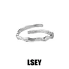 3939 Anillo de Textura Minimalista, Estilo Fresco Plata de Ley S925, Anillo Versátil Único y de Alta Gama, Joyería de Plata al por Mayor