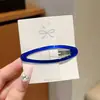 Presilha de Cabelo Oval Vazada Cor Sólida Estilo Igual de Blogueira Coreana, Presilha Lateral Simples e Elegante para Franja, Acessório de Cabelo