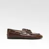 Em Estoque~~Mocassins Versáteis de Solado Plano com Cadarço Feminino de Bico Baixo Vintage Desgastado Casuais Sapatos de Couro para Mulheres Estilo Simples