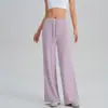Calça de Yoga Wide Leg com Cordão para Mulheres 2026 Nova Calça Esportiva Reta Solta para Corrida ao Ar Livre, Treinamento, Fitness