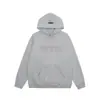 Versão Correta da Marca de Moda de Rua Essentials Novo com Letras Aveludadas Moletons Masculinos e Femininos Moletons Pesados com Forro de Lã