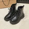 Botas Martin Transfronterizas de Comercio Exterior para Mujer, Nuevos Modelos Populares de Otoño e Invierno, Botines Blancos Retro con Forro de Felpa, Botas de Motocicleta de Estilo Británico con Suela Gruesa