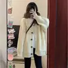 Cardigã Estilo Relaxado Feminino Outono Inicial Novo Estilo Cardigã de Tricô Roupa de Primavera e Outono Sensação de Alto Padrão