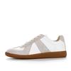 MM6 Desun Zapatos de Mujer de Cuero Blancos Retro Versátiles de una Sola Capa Explosivos Nuevos Estilo Coreano Casual Zapatillas Estilo Hong Kong para Hombre