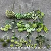 Fabricante de Flores Artificiales para Bodas Verdes Hortensia Verde Rosa Rocío de Golondrina Loto Bola de Cebolla Decoración Suave para Bodas Flor Artificial al por Mayor