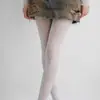 Medias Retro de Alta Elasticidad con Patrón de Diamantes Grandes Caladas, Leggings Adelgazantes Grises, Leggings Sexy, Pantalones de Malla Jacquard con Diamantes