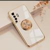 Adequado para Capa de Celular Vivox60Pro S15 Cor Sólida Galvanoplastia 6D Suporte Anel de Carro Capa Protetora Anti-Queda Iqoo9