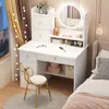 Penteadeira minimalista moderna mesa de maquiagem para quarto armário de armazenamento integrado modelo econômico para apartamento pequeno penteadeira multifuncional