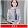 Camisa profesional para hombre y mujer, estilo uniforme de trabajo, otoño, manga larga, formal, camisa de mujer, logotipo bordado empresarial.