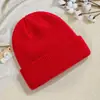 Moda Coreana Gorro de Lana Tejido Piel de Melón Cálido para Otoño e Invierno Gorro de Lana para Hombre Gorro Tejido Cálido Logo Personalizado