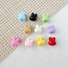 Macaroon color estrella conejo pintura aleación hecho a mano diy con cuentas sueltas cadena para teléfono móvil collar accesorios para el cabello