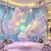 Organza Imitação de Seda Borboleta Rede de Seda Adereços Luminosos com Luzes Xiaomi para Decoração de Vitrine de Shopping