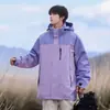 Conjunto de chaqueta 3 en 1 estilo montaña para hombre, impermeable, a prueba de viento, cálida, ropa de trabajo para senderismo y escalada al aire libre para mujer