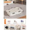 Caja Inferior de Cama Caja de Almacenamiento para Cama con Ruedas Tapa Doble Plana Abatible Caja de Almacenamiento Gran Capacidad Ropa Edredón Juguete Caja para Guardar Cosas