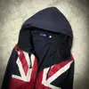Cárdigan INS transfronterizo otoño/invierno, subcultura retro Y2K, sudadera con capucha de color oscuro con ribete de pelo y estampado de cruz