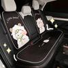 Almofada de assento de carro de inverno pelúcia desenho animado metade bolsa de carro almofada de assento cordeiro fofo carro capa de assento quente confortável