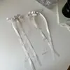 Horquilla para el pelo con lazo y borlas de cuentas para niña, ideal como accesorio para el pelo de ballet o de cola de caballo doble.