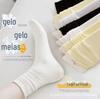 Meias Meias Femininas Meias de Gelo Meias de Gelo Verão Finas ins Tendência Primavera e Outono Meias Brancas Empilháveis Meias Empilháveis Meias Empilháveis