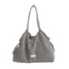 Bolsa tote com estampa de estrelas estilo coreano para mulheres, grande capacidade, bolsa de ombro da moda estilo ins, bolsa de compras casual com estampa de leopardo