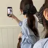 Super Hada Ola Punto Plegable Círculo Intestino Delgado Viento Perezoso Niña Cola de Caballo Cuerda para el Cabello Elegante Cuerda para el Cabello Atmósfera Ins