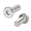 Parafusos Autoatarraxantes de Cabeça Cilíndrica com Sextavado Interno, Parafusos de Cabeça Chata de Aço Inoxidável 304, Anti-Ferrugem, Anti-Corrosão, Fixadores para Montagem Mecânica