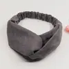Nueva Diadema Cruzada de Gamuza de Color Sólido, Se Siente Muy Suave, Adecuada para Lavarse la Cara y Aplicarse Maquillaje, Venta de Liquidación