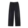 Comércio Exterior Transfronteiriço Roupas Femininas Outono 2026 Estilo Europeu e Americano Jeans Casuais Soltos com Rasgos Decorativos na Cintura Média para Mulheres F612067