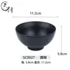 Tigela de Melamina Sanchuang Tigela Japonesa Pequena Individual Requintada Tigela de Arroz de 3 polegadas Tigela de Sopa Tamanho Pequeno Criativo Restaurante Comercial Preto