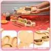 Plato de Bambú con Forma de Garra de Perro Plato para Queso de Casa para Picnic Plato para Servir Pasteles Bocadillos con Forma de Hueso