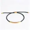 Pulseras de Pareja de Tubo Curvado de Venta Caliente Transfronteriza para Nicho, Acero de Titanio, Personalizables con Grabado, Ajustables, Pulseras Tejidas Simples Hechas a Mano al por Mayor