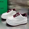 Zapatillas Blancas de Mujer con Suela Gruesa para Aumentar la Altura, Nuevo Modelo Otoño 2026, Zapatos Deportivos Casuales Versátiles para Mujeres Bajitas, Populares Zapatos de Tabla de Cuero Suave
