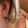 Coloridos~ Pendientes de Lazo para Mujer Pendientes de Plata 925 Nuevo Estilo Popular 2024 Pendientes y Colgantes de Oreja Estilo Coreano de Alta Gama
