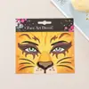 Pegatinas de Tatuaje Facial de Halloween, Pegatinas de Tatuaje de Máscara, Pegatinas Faciales Impermeables de Cambio Rápido para Disfraces de Fiesta, Pegatinas de Maquillaje Facial