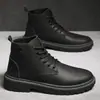 Comércio Exterior Atacado Sapatos Masculinos Inverno Novos Botas Martin Estilo Britânico Retrô Botas de Trabalho Versátil Tamanho Grande Botas Masculinas