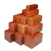 Selo Liso com Cabeça Plana, Pedra Vermelha Shoushan Zhejiang, Material de Pedra para Gravação de Selos, Gravação de Nome em Selo, Pedra para Selo de Tamanho Padrão