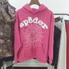 Sudadera con capucha de marca europea y americana de moda Sp5Der con estampado de telaraña para hombre y mujer, Sudadera con capucha de forro polar pesada holgada Hip-Hop para pareja