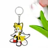 Sonic PVC Dibujos Animados Dibujos Animados Llavero de Goma Blanda Personalizado Lindo Llavero para Llave de Coche Llavero de Muñeca para Bolso