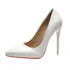 Zapatos de Salón de Tacón Alto Stiletto 2021 Charol Puntiagudos Zapatos Individuales Zapatos de Mujer Talla Grande 40-45 Exportación Transfronteriza
