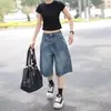 Jeans de Mujer 7/8 Pierna Ancha, Estilo Delgado de Verano 2026 Modelo Nuevo, Tiro Alto, Caída Suelta, Corte Holgado, Pantalones Azules de Pierna Recta